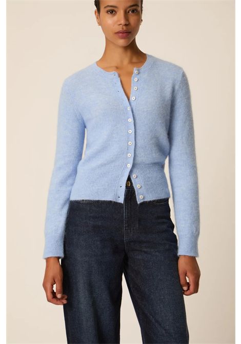 Des Petits Hauts Women's Betty Blue Fitted Superfine Alpaca Cardigan Des Petits Hauts |  | 1H26003803614